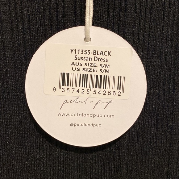 NWT Petal & Pup Black Midi Bodycon dress - Picture 7 of 8